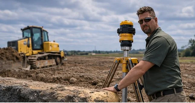 Laser land levelling field setup
